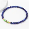 Charm Armbanden 4mm Blauwe Shoushan Stenen Kralen Natuurlijke Unakites Kristal Cilindervorm Vrouwen Zoete Feestsieraden