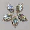 Charms 2 STKS Natuurlijke Abalone Shell Hanger Ronde Ster Hartvorm Dubbele Gaten Connector Voor Sieraden Maken DIY Ketting Oorbellen