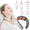 Neckmassager Cervical Spine Back Muscle Relaxation Machine Relief Smärtanordning Fyra huvuden Hammer Knådan Vertebra Impuls 240313