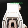 Montre RM Mouvement Montre Belle Montre Rm07-01 Série Femme Rm07-01 Noir Lip18k Or Rose Flocon De Neige Diamant Automatique Mécanique Montre Femme