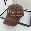 Luxe pet baseball cap ontwerper metalen logo hoed gebroken vintage hoed voor mannen vrouwen zomer uitgaande zonnehoed dagelijkse casual hoed