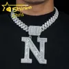 Projektant gorący sprzedaż S925 Niestandardowa litera początkowa 18K Gold Hip Hop Diamentowa biżuteria 925 Srebrny VVS MOISSANITE Personalizowany wisior nazwy