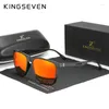 Солнцезащитные очки KINGSEVEN BOUTIQUE, алюминиевая мужская оправа TR90, поляризационные женские квадратные очки UV400