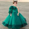 Glitter Green Luxury Lush Girls Ball Party Dresses Puffy Girl Princess Dress Luxurious Birthday First Communion 240311