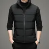 2023 Mäns Vest Jacket Autumn Winter Warm Sleeveless Jackor Casual Stand Collar Vest Trend Men's High Quality Sports Coat Vest