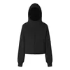 Aloyoga warme herfst en winterjas met rits en hoodie sportjack losse yoga casual hoodie