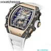 Ys Top Clone Factory RichaMill Tourbillon Uhrwerk Top RM2101 Herrenuhren Schwungrad Hohlkohlefaser Automatik