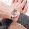 2024 Full Sky Star Watch Womens Fine Steel Band Non Waterproof Fashion Quartz Womens Bowl Watch