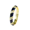 Cluster Rings S925 Sier Ring High End Black and White Emamel Stripe for Girls Fashion Par Drop Delivery Smycken otbla