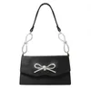 Evening Bags Bag Shimmering Rhinestones Bowknot French-inspired Glams Small Sqaure Handbag Lightweight For Special Occasions