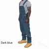 Men's Jeans Overalls Men Pockets Casual Loose Long Denim Pants Slim Splice Straight Rompers Autumn Plus Size