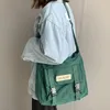 Schoudertassen Dames School Messenger Voor Dames Dames Designer Handtas Effen Grote Capaciteit Casual Canvas Vrouwelijk