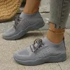 Casual Shoes Women's Comfortable Breathable Knitted Sneakers Plus Size Low Cut Flat Sports For Women 2024 Spring Arrivals