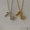 Hanger Kettingen Koperen Hart Sleutel Ketting Zoete Koreaanse Stijl Neckchain Sleutelbeen Keten Sieraden Accessoires Effen Kleur Vrouwen Drop Del Otupm