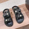 Domande sandali Scarpe da design Chanells Casual Slifors Slide Crystal Cryn Welf Cash Casual Scarpe Piattaforma trapunta di sandalo Spazzatura Dimensioni 35-42