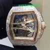Montre RM montre suisse montre tactique série RM61-01 manuel 50.23*42.7mm RM6101 fond en or Rose serti de diamant T de luxe