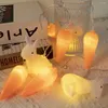Decoração de festa Luzes de fada de Páscoa String Egg Cenoura Pintinho LED Garland Kids Bedroom Pendurado Ornamentos