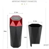 Other Interior Accessories Mini Car Trash Can Vehicle Garbage Assessoires Desktop Square Pressing Type With Lid Drop Delivery Automobi Otnl6