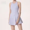 Lu Womens Designer Vêtements Robe Sports d'été Plume Tennis, Anti Marche Lumière Séchage Rapide, Beau Dos, Une Pièce, Robe de Fitness pour