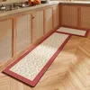 Halılar retro tarzı pvc uzun mutfak zemin mat Pat deri su geçirmez ve yağ geçirmez yıkamasız kir dirençli halı