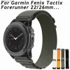 Watch Pasme 26 mm 22 mm nylonowy pasek do Garmin Enduro Band Fenix ​​7 7x 6 6x Pro 5x Plus Tactix Delta MK2I Forerunner 955 Pasek Y240321