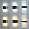 Solar Wall Lights Outdoor Waterproof 12LED Acrylic Garden Decorative Up and Down Warm white light LL