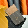 Mens designer Zipper plånbok högkvalitativ läderkoppling plånbok klassisk visitkortshållare män mynt handväska multifunktionell vikbar plånbok med låda med låda