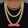 Factory Custom S Sterling Sier 10K 14K Solid Gold Hip Hop Miami Cuban Link dla kobiet mężczyzn