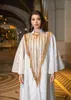 Roupas étnicas Vestido de Noite Muçulmano Árabe Dubai Malha Bordado Lantejoulas Robe Oriente Médio Mulheres Abaya Jalabiya