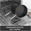 Köksredskap sätter rostfritt stålkrukor och kokkärl induktion 4-delar med lock för ugn diskmaskin säker