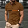 mens fashionable summer casual short sleeved Polo 240321