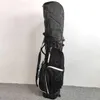 Bolsas Bolsas para soportes de golf negras Palos de golf unisex Gran diámetro y gran capacidad Material impermeable Contáctenos para ver imágenes con logotipo