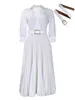 プラスサイズのドレス3xlホワイトフォールドシャツロングドレス女性セクシーなファッションエレガントなストリートウェアカジュアルベルト2024 10