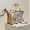 Sacs de rangement Sac de soins de la peau mignon imperméable à l'eau Design multifonctionnel pratique et compact idéal pour le voyage à la mode pliable à la mode