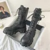 Sandals Rock Shoes Botas Mulher Mulheres Novo 2022 Lacas Up Booties