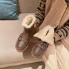 Laarzen Winter Dames Leer Hoge kwaliteit Stijlvolle Retro Outdoor Pluche Dikke zolen Comfortabele casual katoenen schoenen