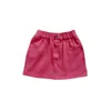 Fashion Girls pure color denim skirts kids elastic waist double pocket cowboy skirt 2024 summer children casual clothes Z7266