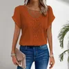 Frauenblusen Leichte Frauen Tops Stylish Spring Summer T-Shirt-Kollektion O-Neck Kurzarm Pullover Feste Farbe für jeden