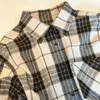 Women's Blouses 2024 Spring American Retro Layering Artifact Brushed Plaid Shirt For Women