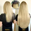 Extensions Jensfn Straight Micro Beads Hair Extensions Virgin High Quality 1G/Strand 1226inch 613 Color Nano Rings Human Hair Extension