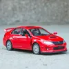 1 36 Subaru Impreza WRX STI DIECAST -modeller Bilmodeller av billegeringsfordon GLD3 Coche Toys for Children 240306