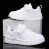 Sneakers Girls Walking Buty Dzieci 303 Biała czarna różowa płaska deskorolka Sneaker 6-12Y Kids Casual Leather Sports Tennis for Girl 782 572