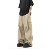 Pantalons pour hommes rétro hip-hop lâche cargo hommes et femmes américains jambes larges traînant parachutiste décontracté streetwear joggeurs