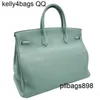 Handtasche aus Rindsleder, 40 cm, Tasche Hac 40, handgefertigt, hochwertiges Togo-Leder, echte große Handtasche, vollständig handgenäht, mit Logo, Splitter-Hardware, qq PQKH