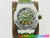 HotSelling Topquality Watches 42mm dykare 15710 T rostfritt stål armband transparent Asien 2813 Rörelse Mekanisk automatisk herrmäns klockor armbandsur