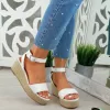 Sandali Comemore 2023 Women Cinger Gladiator Gladiator Hemp Rope Sandal Wedges Scarpe Casualmente Woman Woman Peep Toe Espadrille Black Summer Platform Sandals