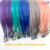 Extensões de cabelo humano 8d, microcontas, 10 peças, 0.5 g/s, micro anel, 18 tamanhos, para mulheres, rosa, azul, cinza, roxo