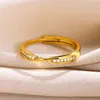 子供用の調整可能な銅ジルコン幾何学リング、中国スタイルの結婚指輪