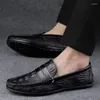 Casual Shoes All-Match Comfy Loafers Lightweight Mens Driving Design Man Slip On Flats Soft Leather Wedding Moccasins