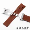 Watches Genuine Leather Watchband for Tag Men's Watch Strap with Folding 20mm 22mm Gray Black Brown Cow Leathr Band